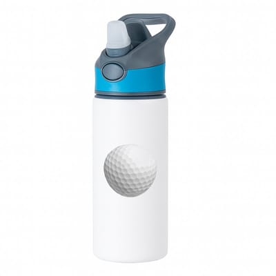 Hacebo® - Golfen waterfles met rietje blauw - Golf - Golfers - Sport - balsport - cadeau voor een golfer - water fles - 650ML
