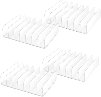 Opbergrekken voor cd's, van acryl, transparant, 4 stuks, archiefsysteem voor cd/dvd, ruimtebesparend, capaciteit, multimedia-organizer