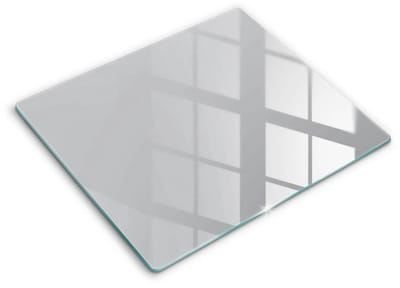 Wallfluent Glazen Snijplanken - Grijs Snijplanken Glas - 60 cm x 52 cm - Grijs Snijplanken van Glas - Hittebestendige Glazen Snijplank - Hygiënische Snijplank van Glas - Antislip Hakplank van Glas