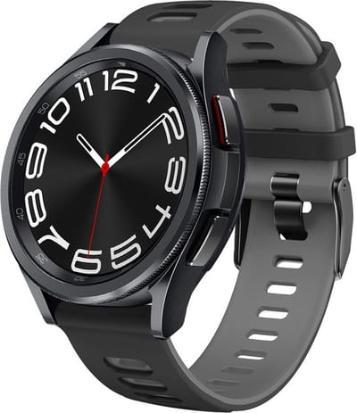 Siliconen bandje - geschikt voor Huawei Watch GT 2 42 mm / GT 3 42 mm Active / Elegant / GT 3 Pro 43 mm en Polar Ignite 2 / 3 / Pacer / Unite - zwart-grijs