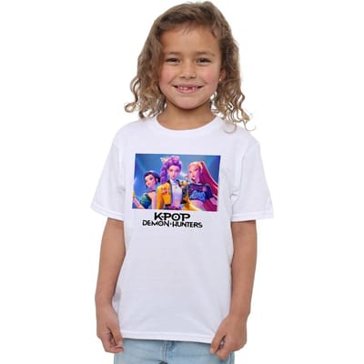 K-Pop Demon Hunters Kinder/Kids Huntr/X T-shirt (Wit)