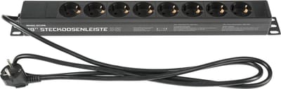 MUSIC STORE 19" Power Strip - 8x Schuko 1HU - PA accessoire