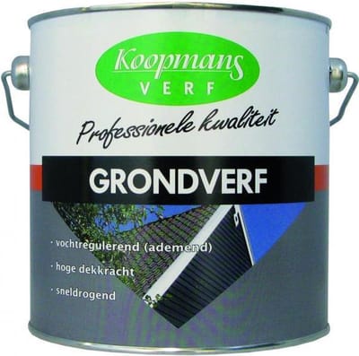 Koopmans Grondverf | Groen | 2,5L | Voor Goede Hechting | Dekkend | Vochtregulerend | Klusverf