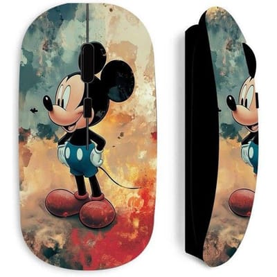 Souris sans fil - MANIACASE - Mickey - Noir - Optique - 70 g