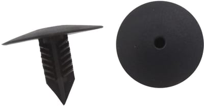 Dailygoods- Klinknagel 10 x 10 mm - Kunststof - Set van 40 - Klinknagels voor bekleding - Geschikt voor auto - Zwart - Bevestigingsclip
