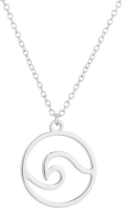 24/7 Jewelry Collection Golf Ketting - Golven - Cirkel - Zilverkleurig