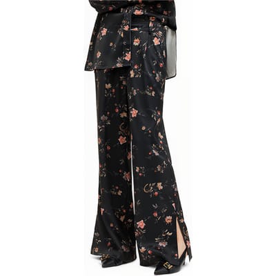 AllSaints Louisa Tana Trouser Black Größe: 6 | Ausgestellte Hosen Outlet | Damen | Schwarz