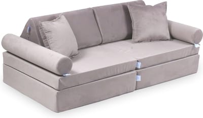 Mini Modulaire bank - Speelsofa- Velvet - Lila Comfort (inclusief 2 bolsters en 2 kussens)