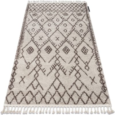 Kleden Rugsx Tapijt BERBER TANGER B5940 crème / bruinrand 140x190 cm