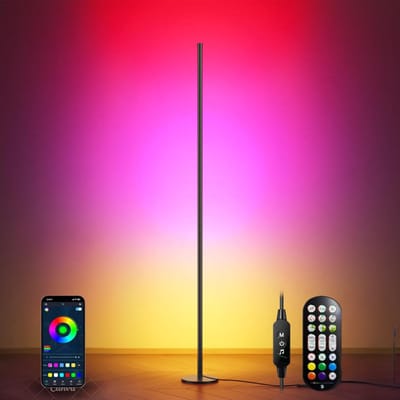 CLVP® Stalamp LED - Vloerlamp Woonkamer - Hoeklamp - Sfeerlamp Slaapkamer - Zwart