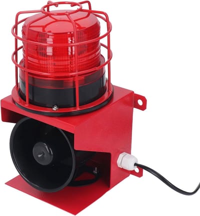 Industriële Alarm Sirene - Waarschuwingslamp Stroboscoop Alarm - Veiligheid Meldingen - IP65 Waterdicht - 32 x 19 x 15 cm