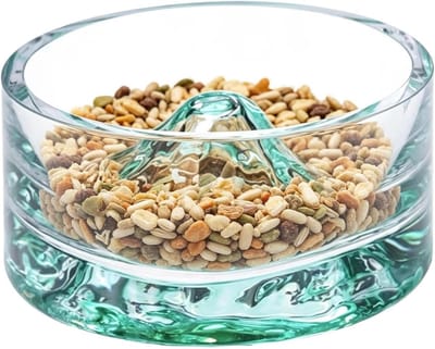 Voerbak Hamster - Waterbak Glas - Kooi Inrichten - Antislip Bodem - 45 ml - Groen