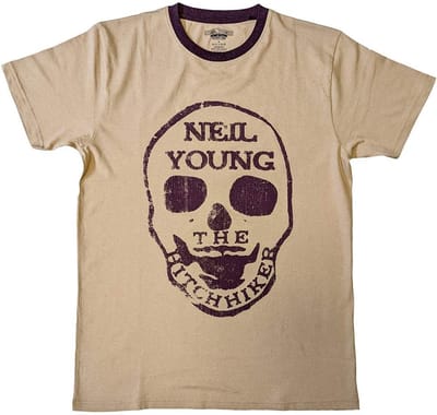 Neil Young - Hitchhiker Heren T-shirt - S - Creme