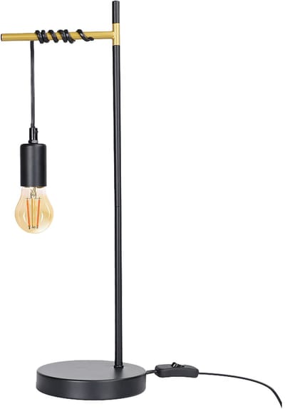 Aigostar 10R2M - Tafellamp - Industrieel - E27 fitting - Bureaulamp - Bedlamp - Zwart - Excl. lichtbron