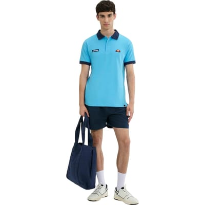 Ellesse Heren Lessepsia Logo Katoenen Poloshirt (Blauw/Marine)