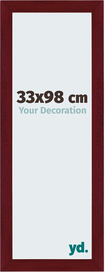 Your Decoration - Fotolijst 33x98 cm - MDF - Wijnrood Geveegd - Mura