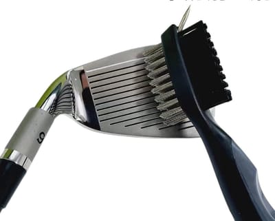 ***De Ultieme 3-in-1 Schoonmaakborstel voor Golfclubs - Met Handig Ophanghaakje en Staal Borstel voor een Perfect Schone Golfset - van Heble® ***
