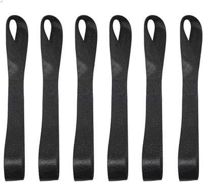 6-pack spanringen - Dubbele spanringen - voor het vervoeren van motorfietsen, fietsen en ATV's - Zwart - 2,5*30cm