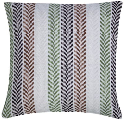 Molly Kussen zig zag bruin groen 45x45cm