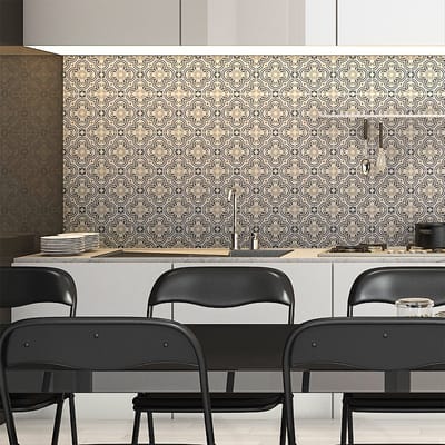 Zelfklevende tegelmuurstickers voor keuken en badkamer - 30 Jacinta Azulejo tegelstickers - 30 stickers 20x20cm