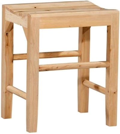 Douchekruk - Badkruk Hout - Veilig Douchen - In Hoogte Verstelbaar - Rechthoekig - Houtkleur