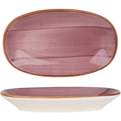 Bonna Serveerschaal - Aura Blackberry - Porselein - 15x8.5 cm - set van 4