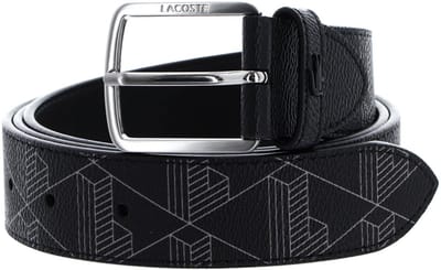 LACOSTE Riem The Blend 35 Monogram Print W115 Monogram Noir Gris Zwart
