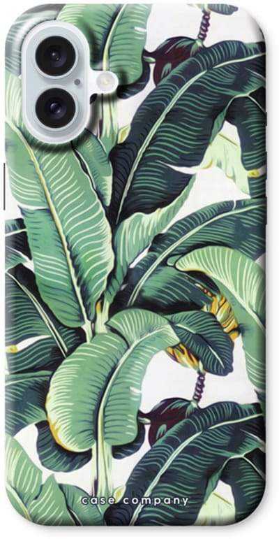 Case Company® - Hoesje geschikt voor iPhone 16 Plus hoesje - Bananenbladeren - Tough Case - Maximale Bescherming alle Kanten en Schermrand