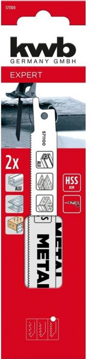 Schrobzaagbladen HSS ,Fijn, Type .130, 2 Stuks