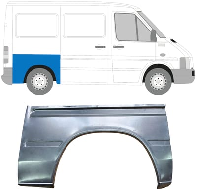 Reparatiepaneel achterspatbord voor Volkswagen LT 1996-2005 / Rechts