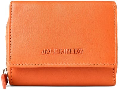 Jack Kinsky Aruba Portemonnee RFID-bescherming Leer 10 cm - Dames - Horizontaal - orange