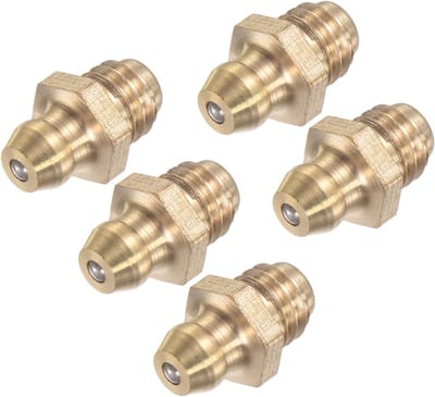 M8x1.25mm metrische rechte vetfitting | Hydraulische vetnippel voor vervangingen | 5-delige set voor onderhoud en reparatie