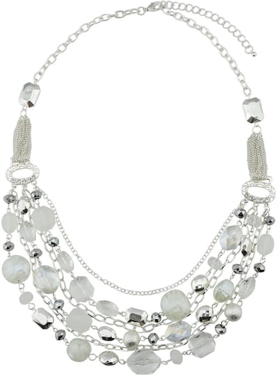 Dailygoody - Multilayer Chain Ketting - Gekleurde Glazuur - Uniek Design - Verklaring Ketting - Voor Dames - Stijlvol Accessoire - NK-10061