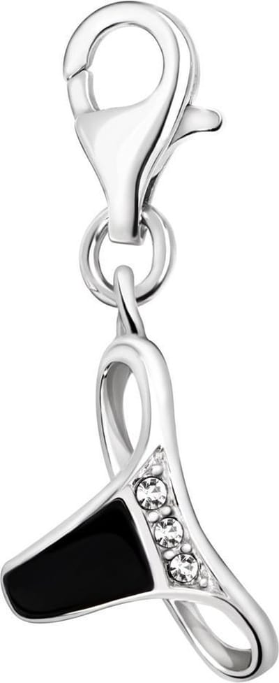 Quiges – 925 - Zilver – Charm - Bedel - Hanger - 3D Bikini Broekje met Zirkonia - met – sterling - zilver - karabijnslot - geschikt - voor -Bedelarmband HC124