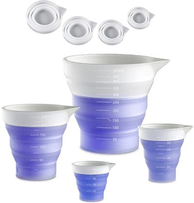 Mengbekers epoxyhars siliconen maatbekerset voor epoxyhars roerstaafjes siliconen beker gietvormen siliconen 50 ml/100/250 ml/500 ml maatbekers met schaalverdeling