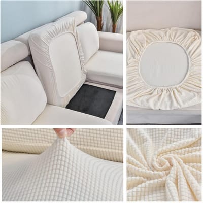 Verdikken Elastische Bankhoes Voor Woonkamer Effen Kleur Meubelbeschermer Bankkussenhoes Slipcover Verwijderbare Bankhoezen N1 ( 50-63cm ) 1pc