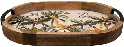 TS Collection - Dienblad Safari dream - 40x26x5 - Metaal & Epoxy - Exclusieve woonitems voor binnen - Handgemaakt - Unieke print - Designed by Lammie
