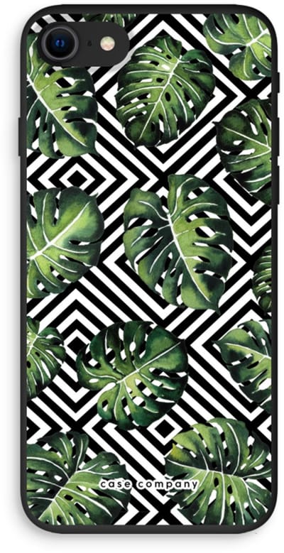 Case Company® - Hoesje geschikt voor iPhone SE 2020 hoesje - Geometrische jungle - Biologisch Afbreekbaar Telefoonhoesje - Bescherming alle Kanten en Schermrand