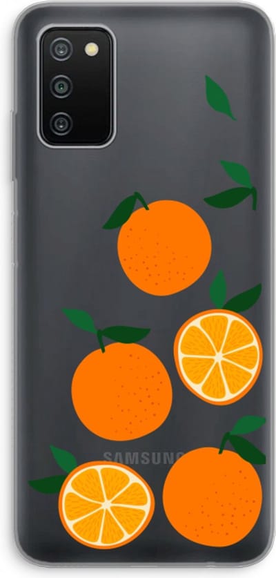 Case Company® - Hoesje geschikt voor Samsung Galaxy A03S hoesje - Will you be my clementine - Soft Cover Telefoonhoesje - Bescherming aan alle Kanten en Schermrand