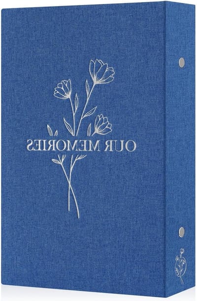 Hardcover Fotoalbum 10 x 15 cm voor 300 Foto's, Ruimte voor Herinneringen, Horizontale Compartimenten, Blauw