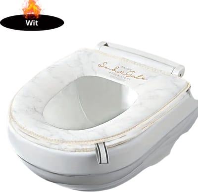 Nivard Wasbare Toiletbril Cover - Wc Bril Hoes - Toiletbril - Wc Deksel - Toiletafdekking - Verwarmde Wc Bril - Wit