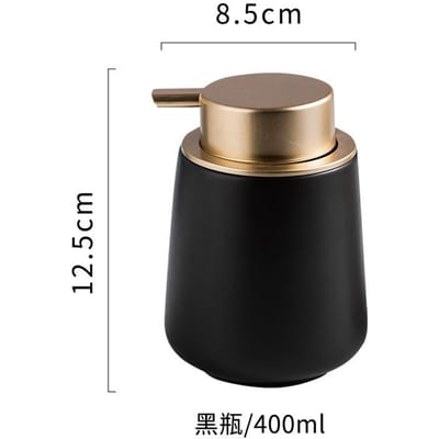 Licht Luxe Serie Keramisch Marmer Afwasmiddel Dispenser Fles Aanrecht Handzeep Afwasmiddel Opbergcontainer voor Huisdecoratie black