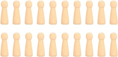 Houten Poppen Schilderset - Knutselpoppen Figuren - Decoratie & Knutselen - Natuurlijk Hout Materiaal - 65 cm Hoog