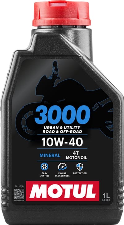 1 Liter Motul 3000 4T 10W-40 Motorolie Motul 107672