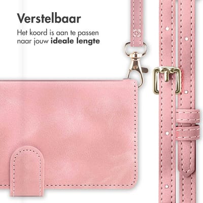 imoshion Hoesje - Geschikt voor Samsung Galaxy S22 - Bookcase met koord - Roze