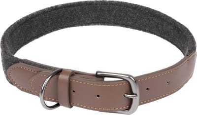 Flamingo Yura - Halsband Honden - Halsband Yura Zwart/bruin Xxl 52-62cm 30mm - 1st - 131705 - 1st