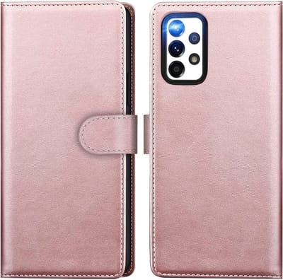 LuxeBass Hoesje geschikt voor Samsung Galaxy A53 5G - Boekhoesje - RoseGoud - Portemonneehoesje gsm hoesje - telefoonhoes - telefoonhoesjes