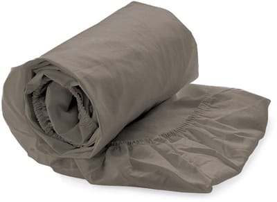 Heckettlane Hoeslaken Elementi - Onderlaken 1 persoons - 90x200 cm - 100% Katoen-Satijn - Taupe