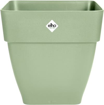 Elho Vibia Campana Vierkant 30 - Bloempot voor Buiten - Ø 28.8 x H 28.2 cm - Pistachegroen