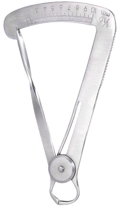 Dailygoods- Schuifmaat Roestvrij Staal - Tanddiktemeter - Aftekenhulp - Nauwkeurige Meetwaarden - 0-10 mm - 100 mm Lengte - Meetinstrument